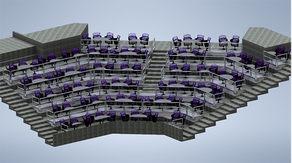 3D Rendering stadium seating