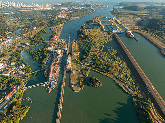 commercial port aerial
