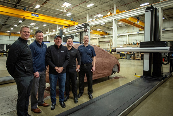 <i>Collaborative partners focused on innovation, Scott Doyle, Brian McMinn, Head of Machine Tool Systems at Siemens, Dave Greig, Brad Kleinow and Chris Grimm.</i>