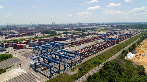 The Port of Savannah is home to the largest single-terminal container facility of its kind in North America and is comprised of two modern, deepwater terminals: Garden City Terminal and Ocean Terminal. (Credit Georgia Ports Authority).