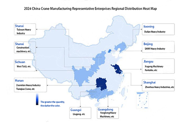 2024 china crane manufacturing rep heat map