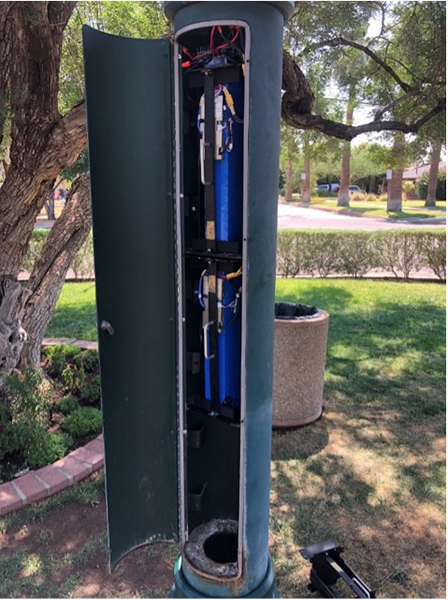 Solar energy storage installation site at South Mountain Park, City of Phoenix.