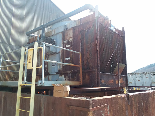 corroded cooling tower
