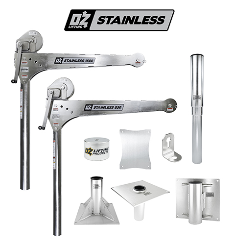stainless steel davit crane