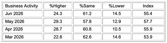 ism services pmi report june 2026 business activity